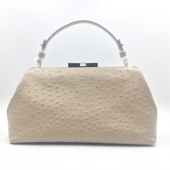 Kate Spade ostrich leather satchel VICTORIA FALLS Madeline - Picture 4 of 12